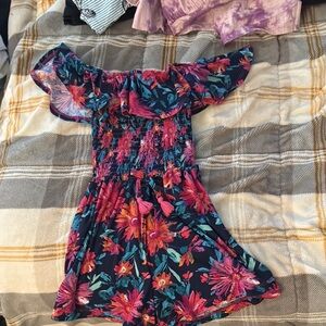 1st Kiss Floral Off-Shoulder Dress